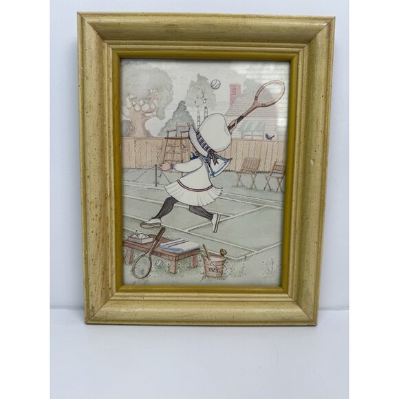 Vtg Turner Wall Accessory Little Ivy Sports Picture Wall Art‎ 1960s Made in USA - Picture 2 of 8